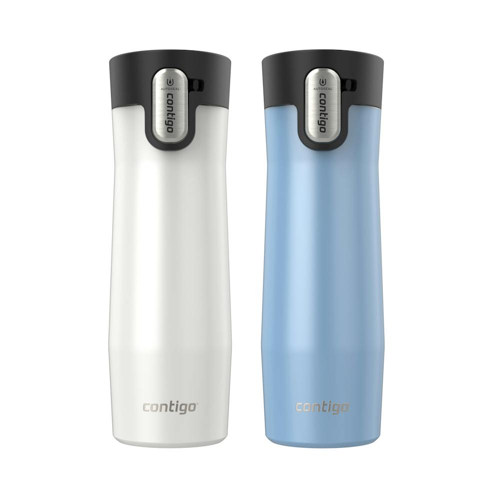 Contigo® AUTOSEAL® West Loop Vacuum-Insulated Stainless Steel Travel Mug with Easy-Clean Lid, 20 oz, 2-Pack (9LZZ)