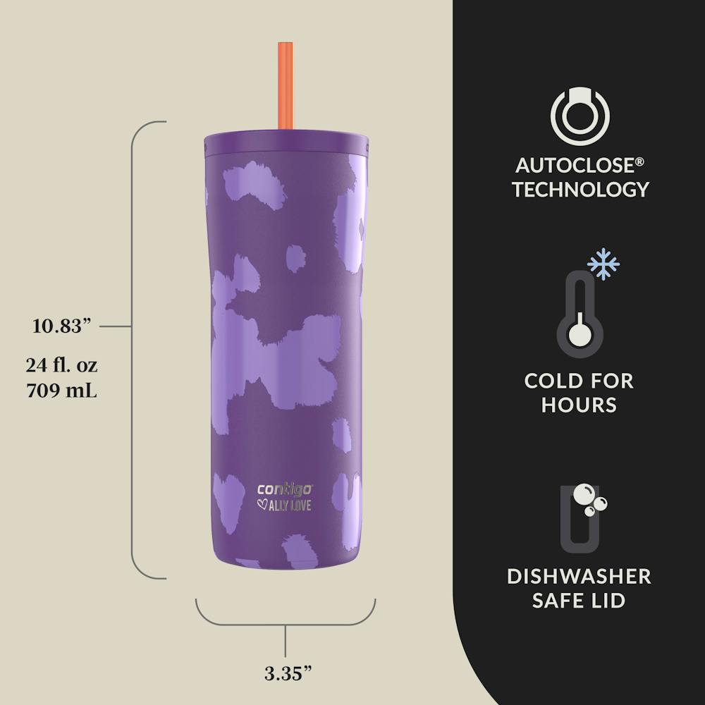 Contigo® x Ally Love Streeterville 2.0 Stainless Steel Tumbler with Straw, 24oz (D3N4)