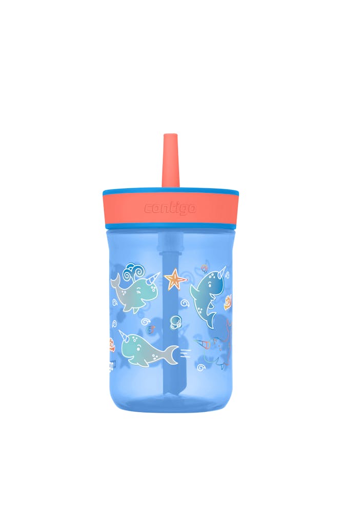 Contigo® Kids’ Leighton Straw Tumbler with Spill-Proof Leak-Proof Lid, 14oz (LCG0)