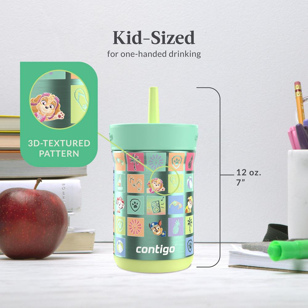 Contigo® Kids Leighton Spill-Proof Stainless Steel Tumbler with Straw, 12oz (B8DX)