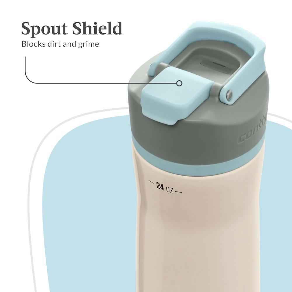 Contigo® Clybourn Chill Freeflow Filtration Stainless Steel Water Bottle with AUTOSEAL® Lid, 24oz (BB3I)