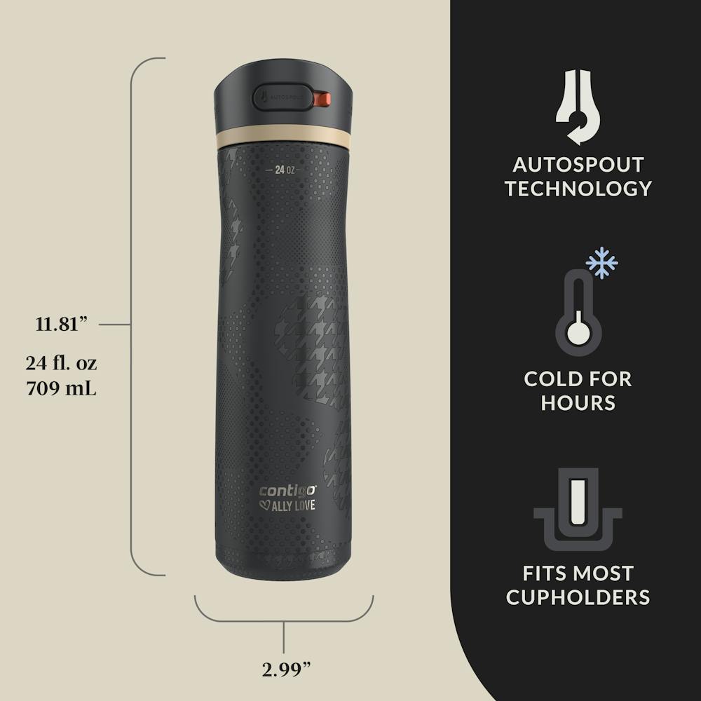 Contigo® x Ally Love Ashland Chill 2.0 Stainless Steel Water Bottle with AUTOSPOUT® Lid, 24oz (VC74)