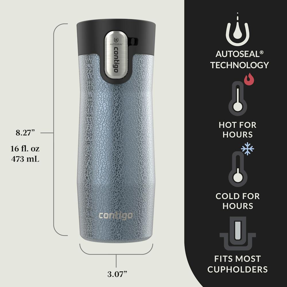Contigo® AUTOSEAL® West Loop Vacuum-Insulated Stainless Steel Travel Mug with Easy-Clean Lid, 16 oz (VW9L)