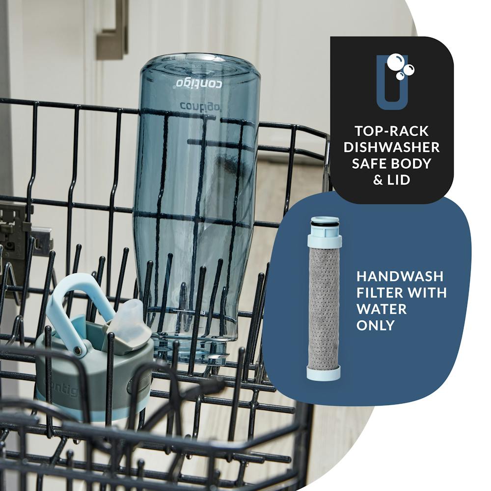 Contigo® Wells Plastic Filter Water Bottle with AUTOSPOUT® Straw Lid, 32 Oz (E9YV)