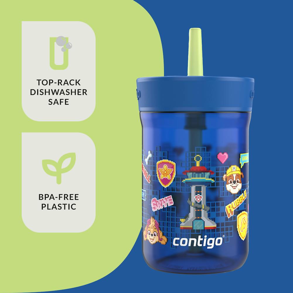 Contigo® Kids’ Leighton Straw Tumbler with Spill-Proof Leak-Proof Lid, 14oz (LCG0)