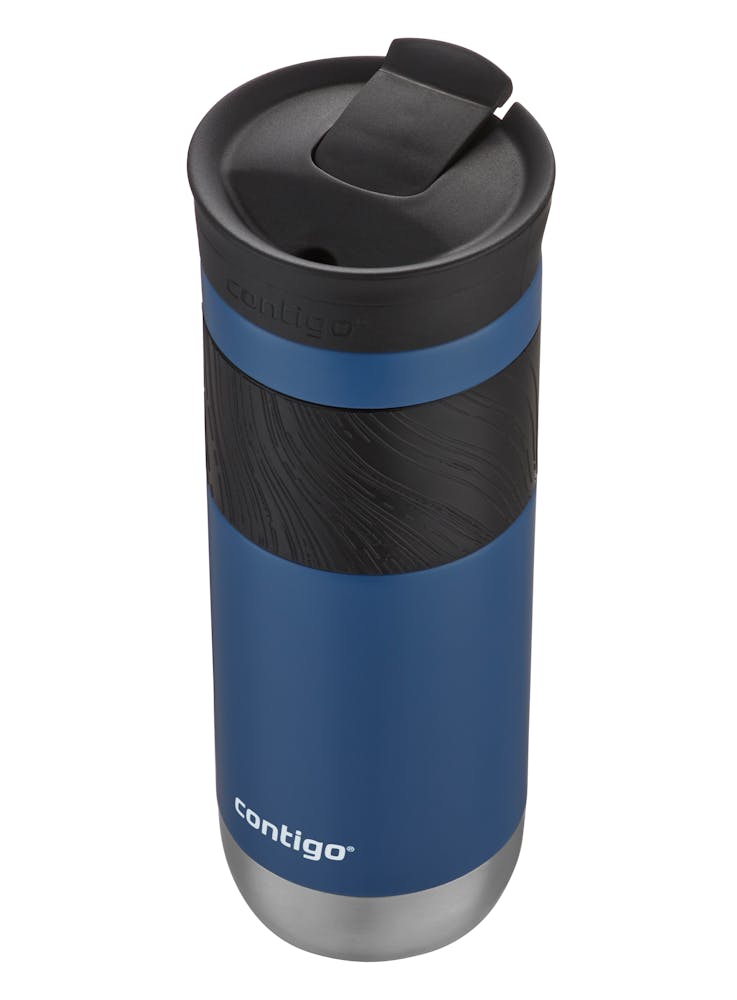 Contigo® SNAPSEAL™ Insulated Stainless Steel Travel Mug with Grip, 20oz., Blue Corn Transparent Satin & Midnight Berry (I8IP)