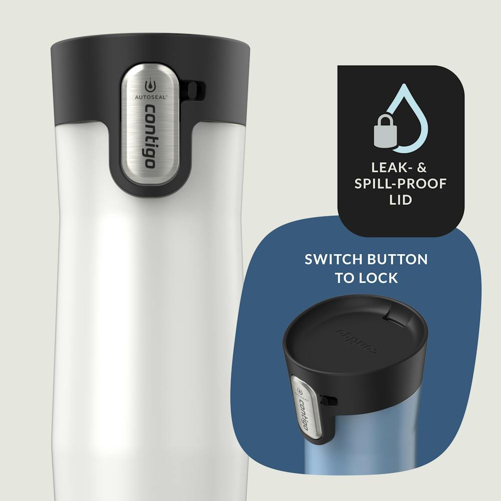 Contigo® AUTOSEAL® West Loop Vacuum-Insulated Stainless Steel Travel Mug with Easy-Clean Lid, 16 oz, 2-Pack (13TT)