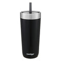 Luxe Stainless Steel Travel Tumbler with Spill-Proof Lid and Straw, 18oz (7TXF)