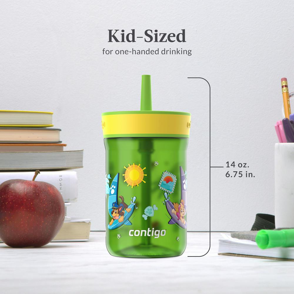 Contigo® Kids’ Leighton Straw Tumbler with Spill-Proof Leak-Proof Lid, 14oz (LCG0)