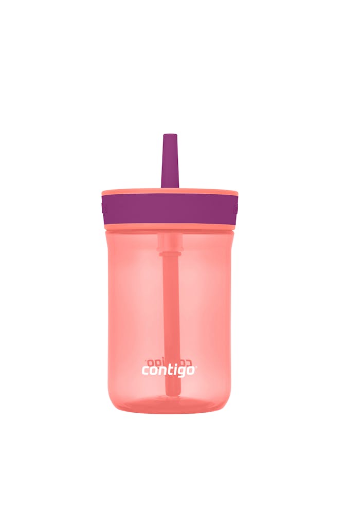 Contigo® Kids’ Leighton Straw Tumbler with Spill-Proof Leak-Proof Lid, 14oz (LCG0)