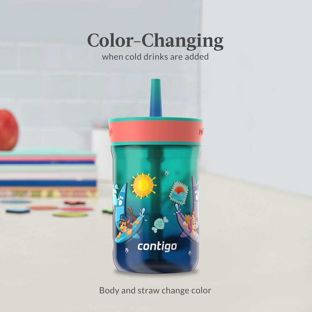 Contigo® Kids’ Leighton Straw Tumbler with Spill-Proof Leak-Proof Lid, 14oz (LCG0)