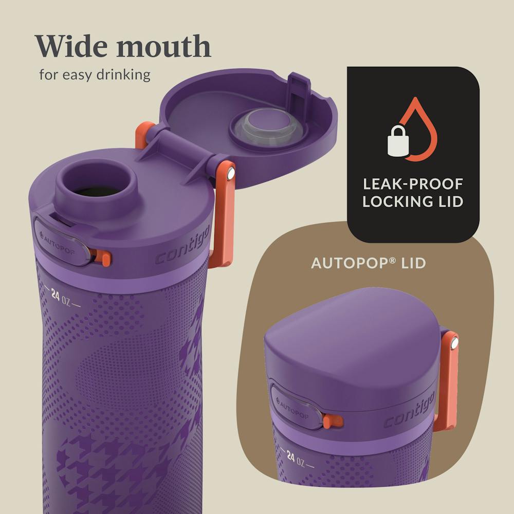 Contigo® x Ally Love Jackson Chill 2.0 Stainless Steel Water Bottle with AUTOPOP® Lid, 24oz (IXAR)