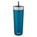Luxe Stainless Steel Travel Tumbler with Spill-Proof Lid and Straw, 24oz (K772)