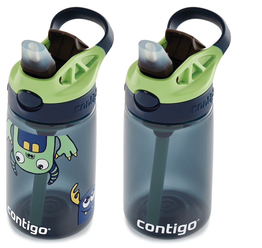 Contigo® Kids Straw Water Bottle with AUTOSPOUT® Lid, 14oz., 2 Pack (40SS)