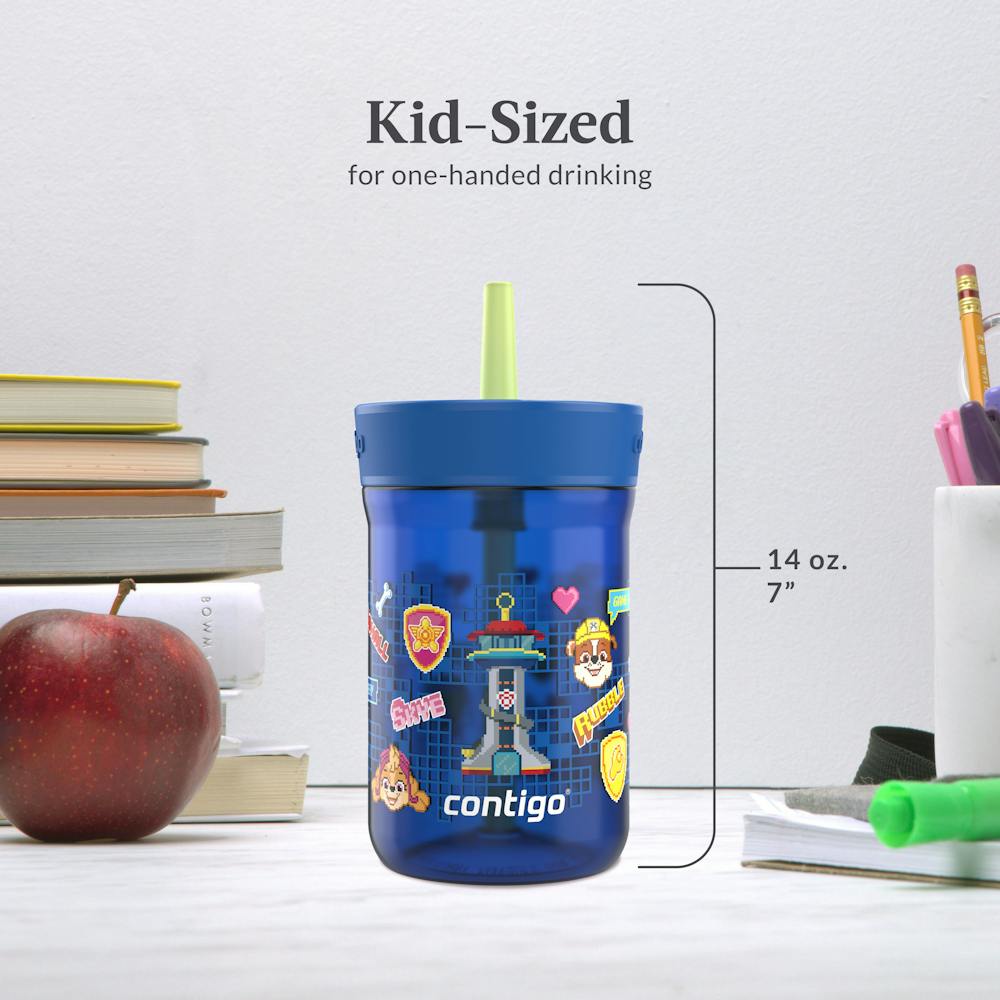 Contigo® Kids’ Leighton Straw Tumbler with Spill-Proof Leak-Proof Lid, 14oz (LCG0)