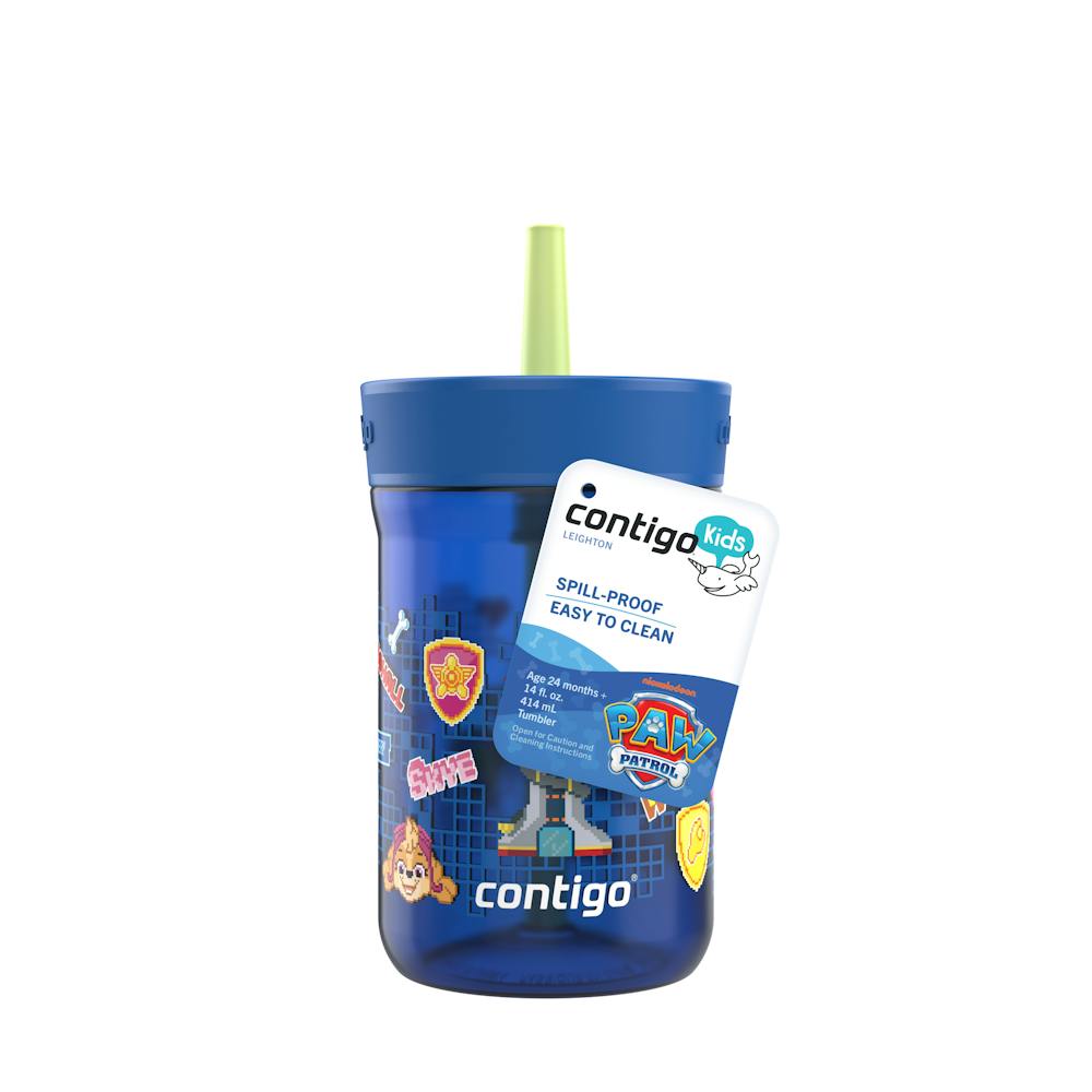 Contigo® Kids’ Leighton Straw Tumbler with Spill-Proof Leak-Proof Lid, 14oz (LCG0)
