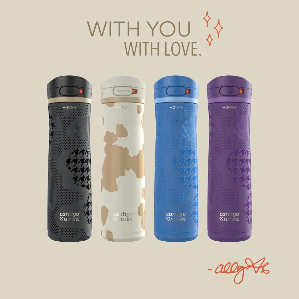 Contigo® x Ally Love Jackson Chill 2.0 Stainless Steel Water Bottle with AUTOPOP® Lid, 24oz (IXAR)