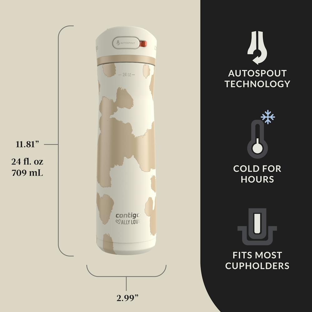 Contigo® x Ally Love Ashland Chill 2.0 Stainless Steel Water Bottle with AUTOSPOUT® Lid, 24oz (VC74)