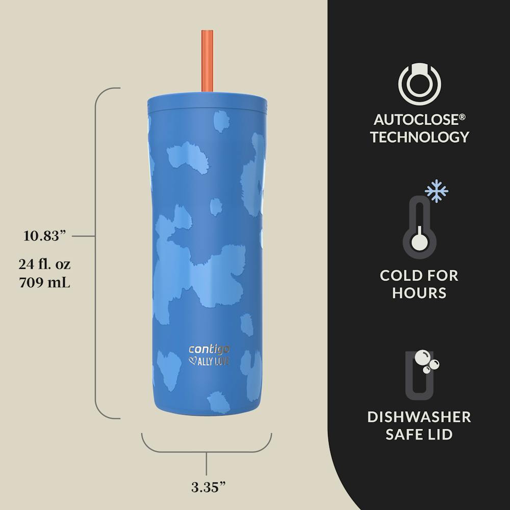 Contigo® x Ally Love Streeterville 2.0 Stainless Steel Tumbler with Straw, 24oz (D3N4)
