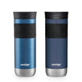 Contigo® SNAPSEAL™ Insulated Stainless Steel Travel Mug with Grip, 20oz., Blue Corn Transparent Satin & Midnight Berry (I8IP)