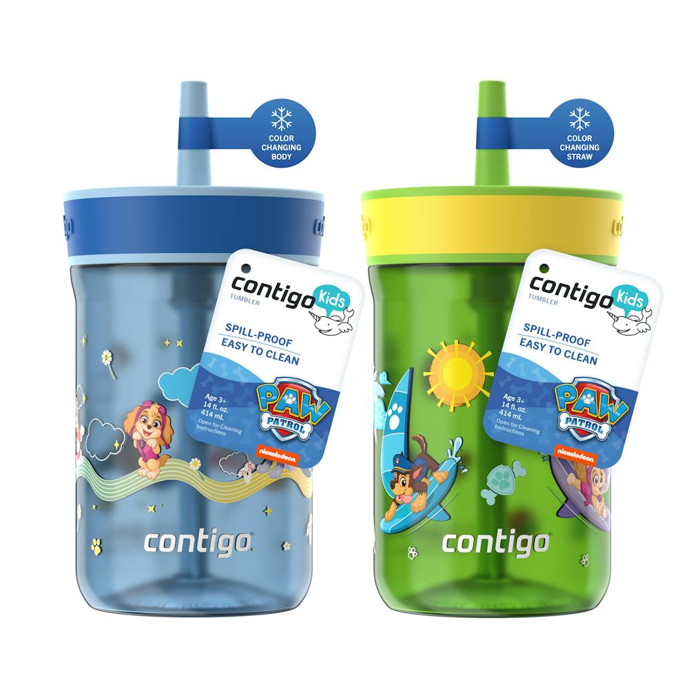 Contigo® Kids’ Leighton Straw Tumbler with Spill-Proof Leak-Proof Lid, 14oz (LCG0)