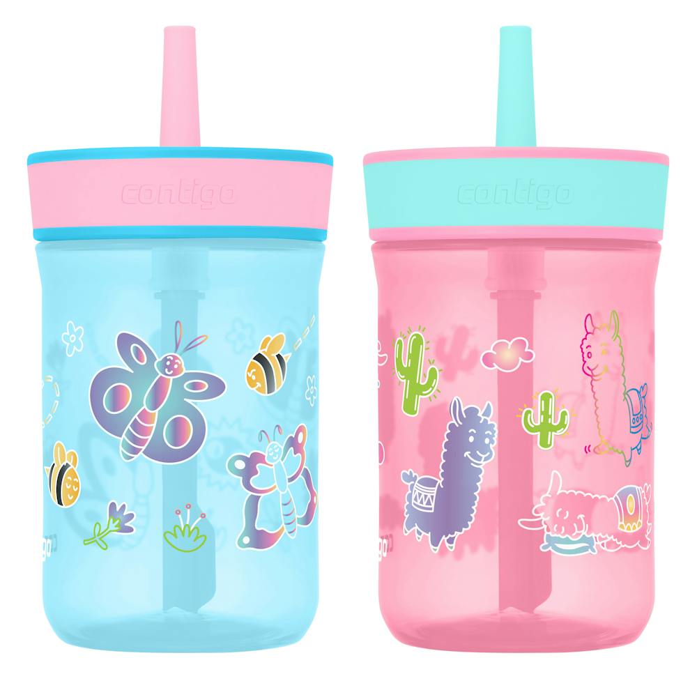 Contigo® Kids’ Leighton Straw Tumbler with Spill-Proof Leak-Proof Lid, 14oz (LCG0)