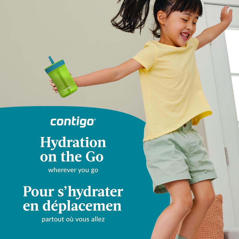 Contigo® Kids’ Leighton Straw Tumbler with Spill-Proof Leak-Proof Lid, 14oz (LCG0)
