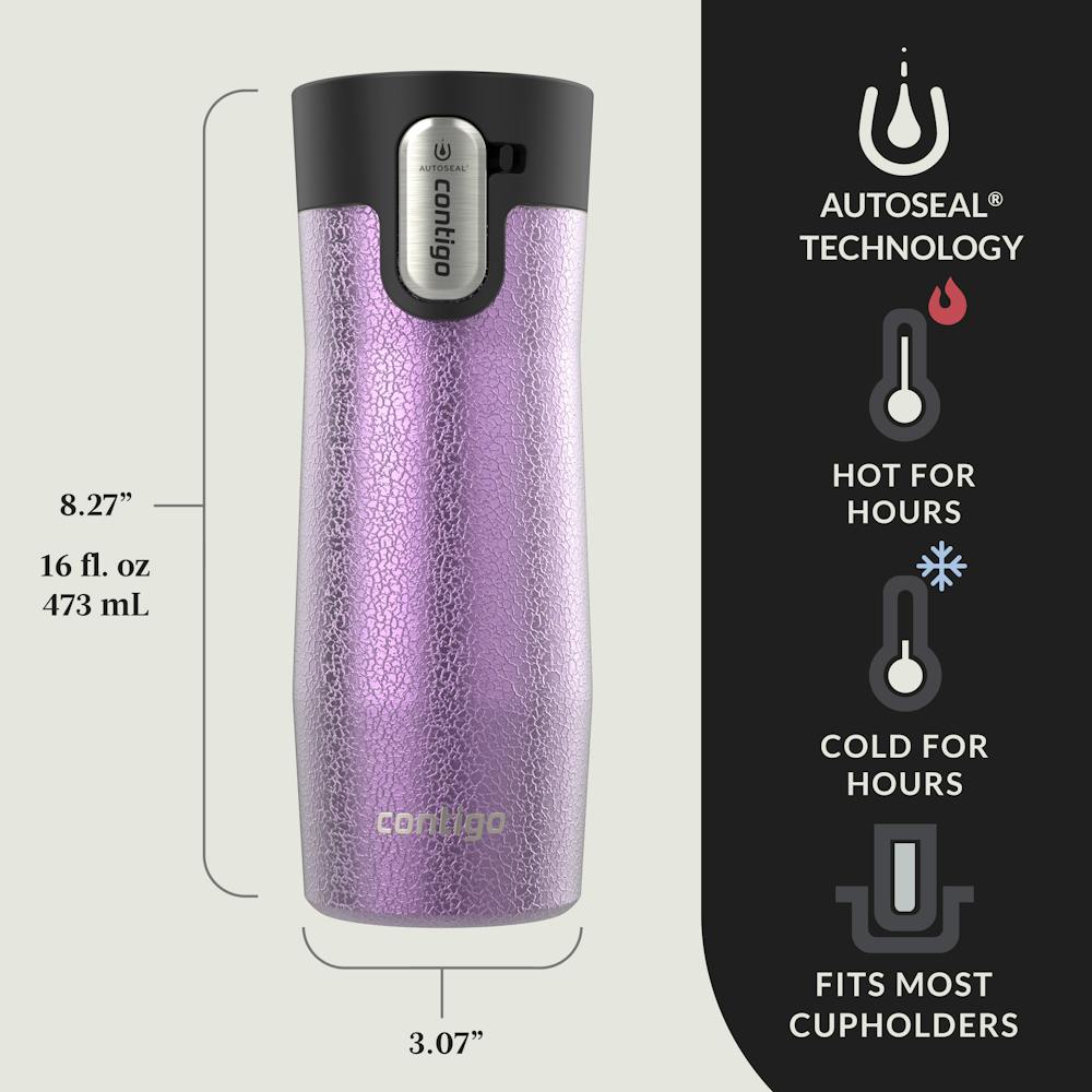 Contigo® AUTOSEAL® West Loop Vacuum-Insulated Stainless Steel Travel Mug with Easy-Clean Lid, 16 oz (VW9L)