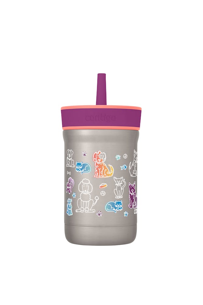 Contigo® Kids Leighton Spill-Proof Stainless Steel Tumbler with Straw, 12oz (B8DX)