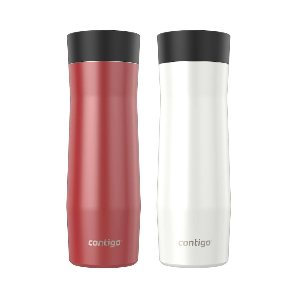 Contigo® AUTOSEAL® West Loop Vacuum-Insulated Stainless Steel Travel Mug with Easy-Clean Lid, 20 oz, 2-Pack (9LZZ)