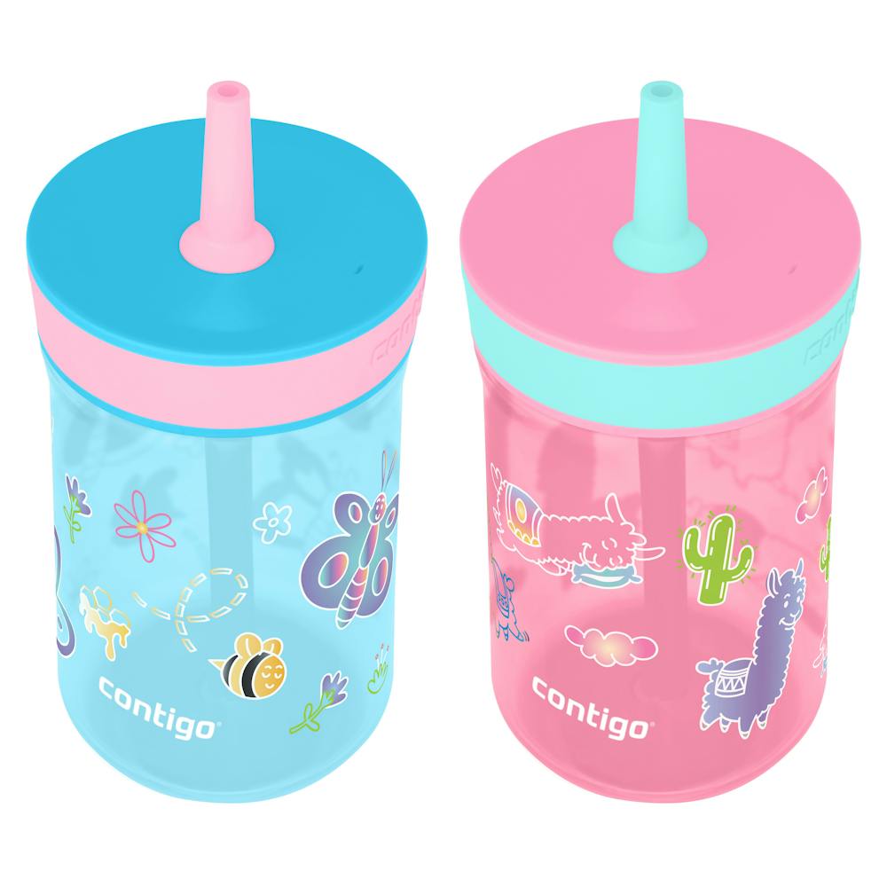 Contigo® Kids’ Leighton Straw Tumbler with Spill-Proof Leak-Proof Lid, 14oz (LCG0)