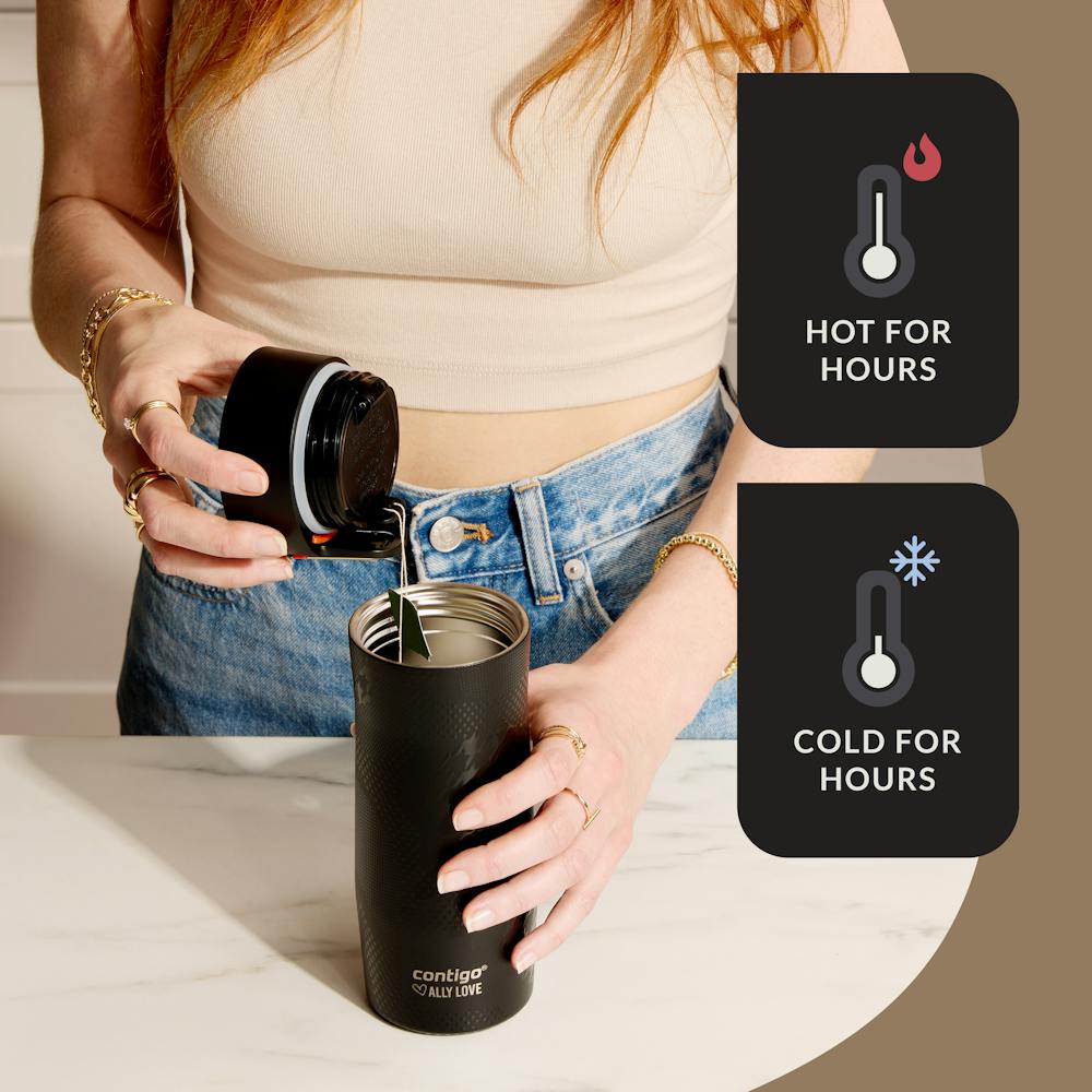Contigo® x Ally Love West Loop 3.0 Stainless Steel Travel Mug with AUTOSEAL® Easy-Clean Lid, 16oz (88D5)
