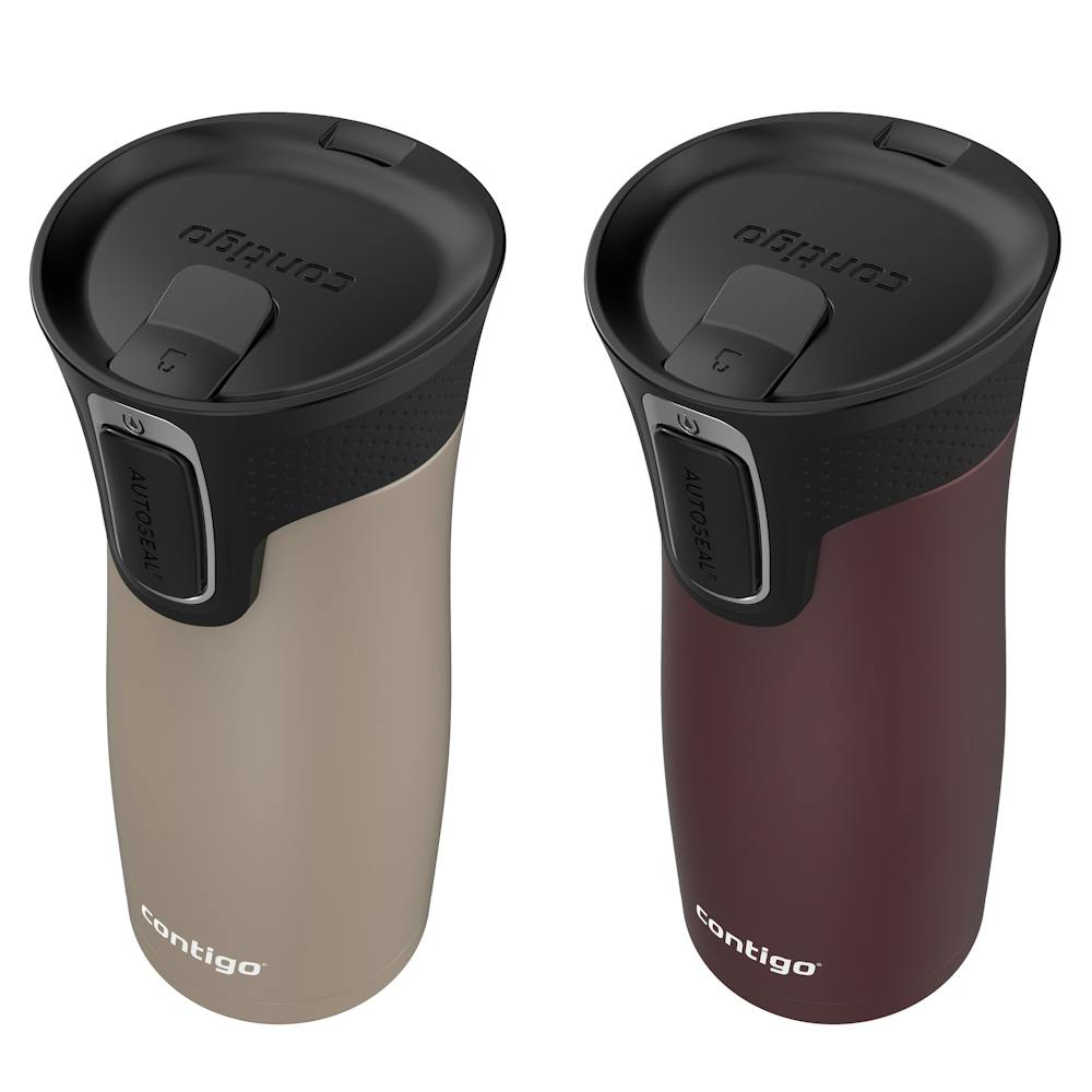 Contigo® West Loop 2.0 Leak-Proof Spill-Proof Insulated Stainless Steel Travel Mug, 16oz., 2 Pack (I7OV)
