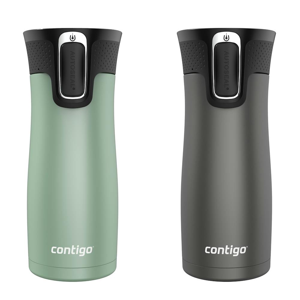 Contigo® West Loop 2.0 Leak-Proof Spill-Proof Insulated Stainless Steel Travel Mug, 16oz., 2 Pack (I7OV)