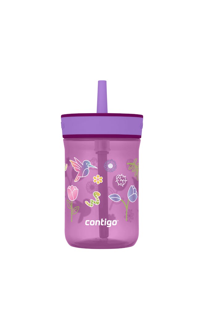 Contigo® Kids’ Leighton Straw Tumbler with Spill-Proof Leak-Proof Lid, 14oz (LCG0)