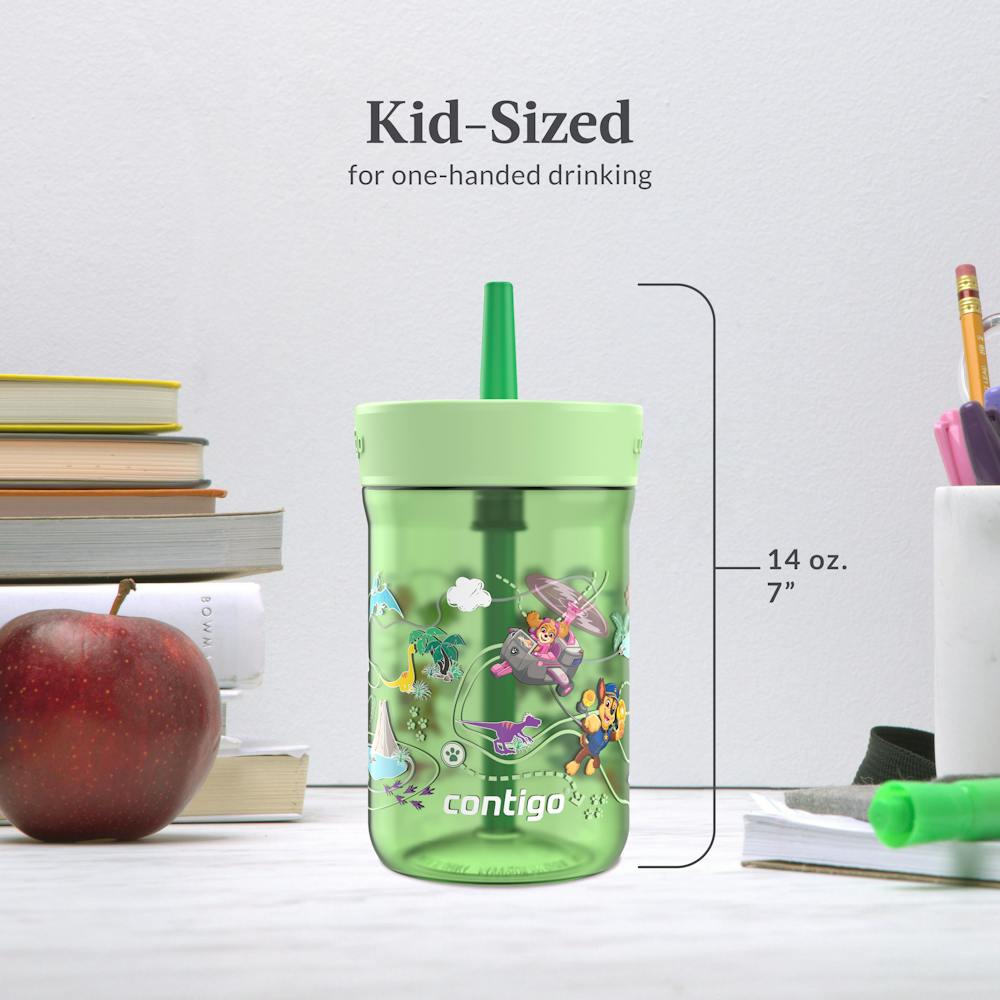 Contigo® Kids’ Leighton Straw Tumbler with Spill-Proof Leak-Proof Lid, 14oz (LCG0)