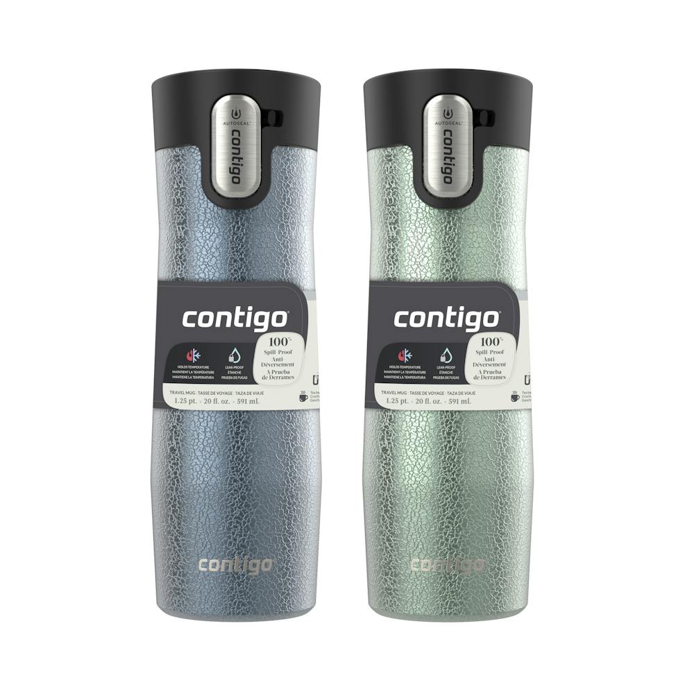 Contigo® AUTOSEAL® West Loop Vacuum-Insulated Stainless Steel Travel Mug with Easy-Clean Lid, 20 oz, 2-Pack (9LZZ)