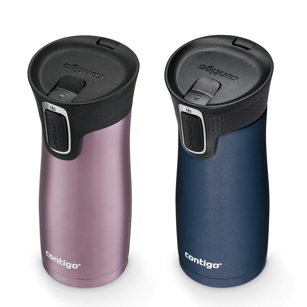 Contigo® West Loop 2.0 Leak-Proof Spill-Proof Insulated Stainless Steel Travel Mug, 16oz., 2 Pack (I7OV)