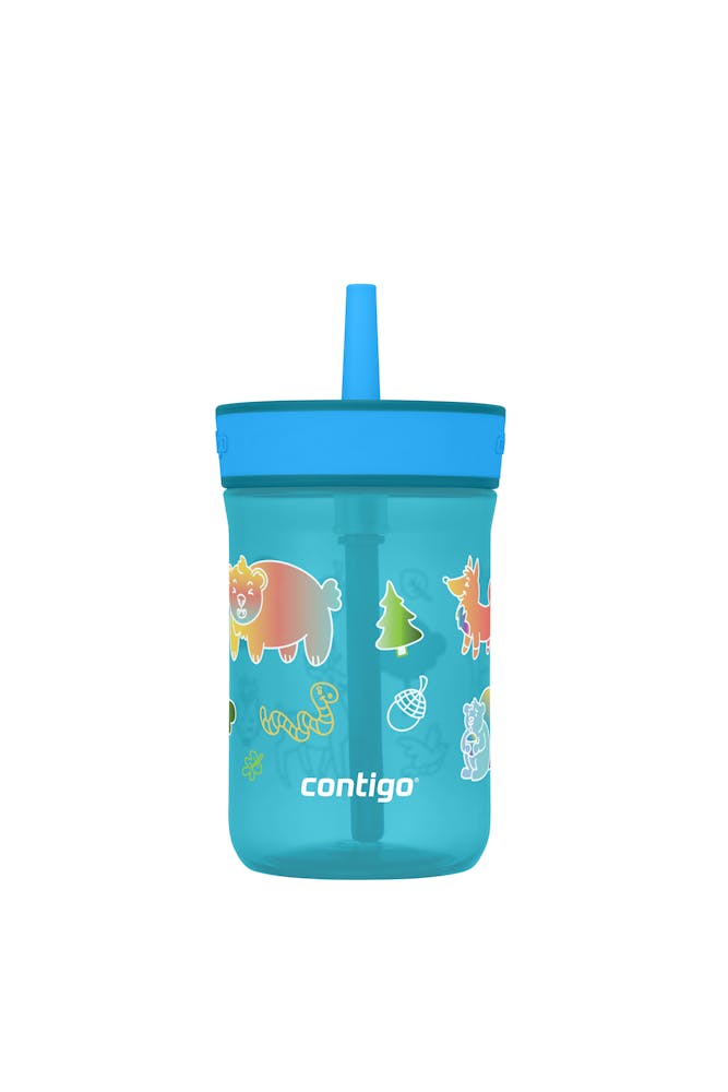 Contigo® Kids’ Leighton Straw Tumbler with Spill-Proof Leak-Proof Lid, 14oz (LCG0)