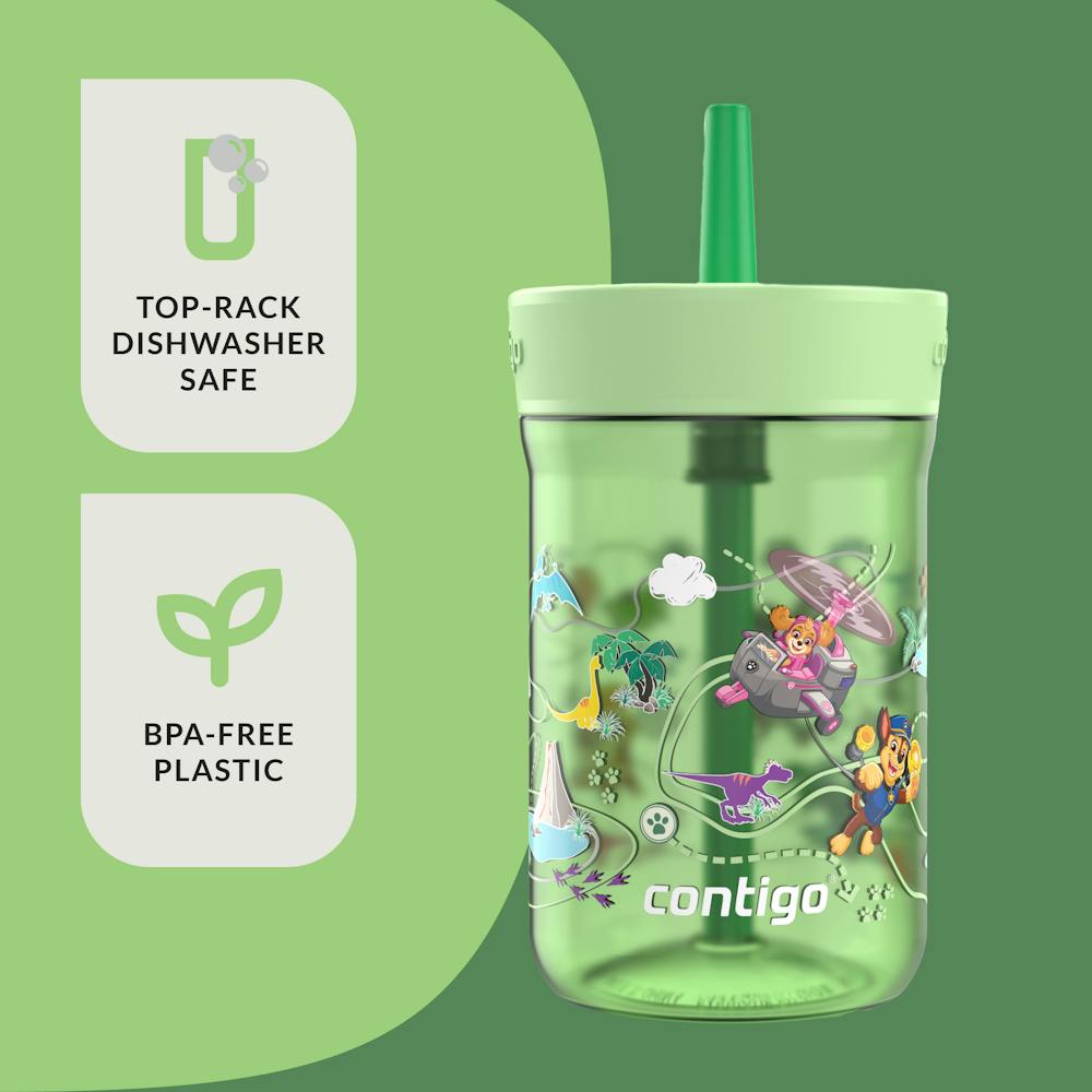 Contigo® Kids’ Leighton Straw Tumbler with Spill-Proof Leak-Proof Lid, 14oz (LCG0)