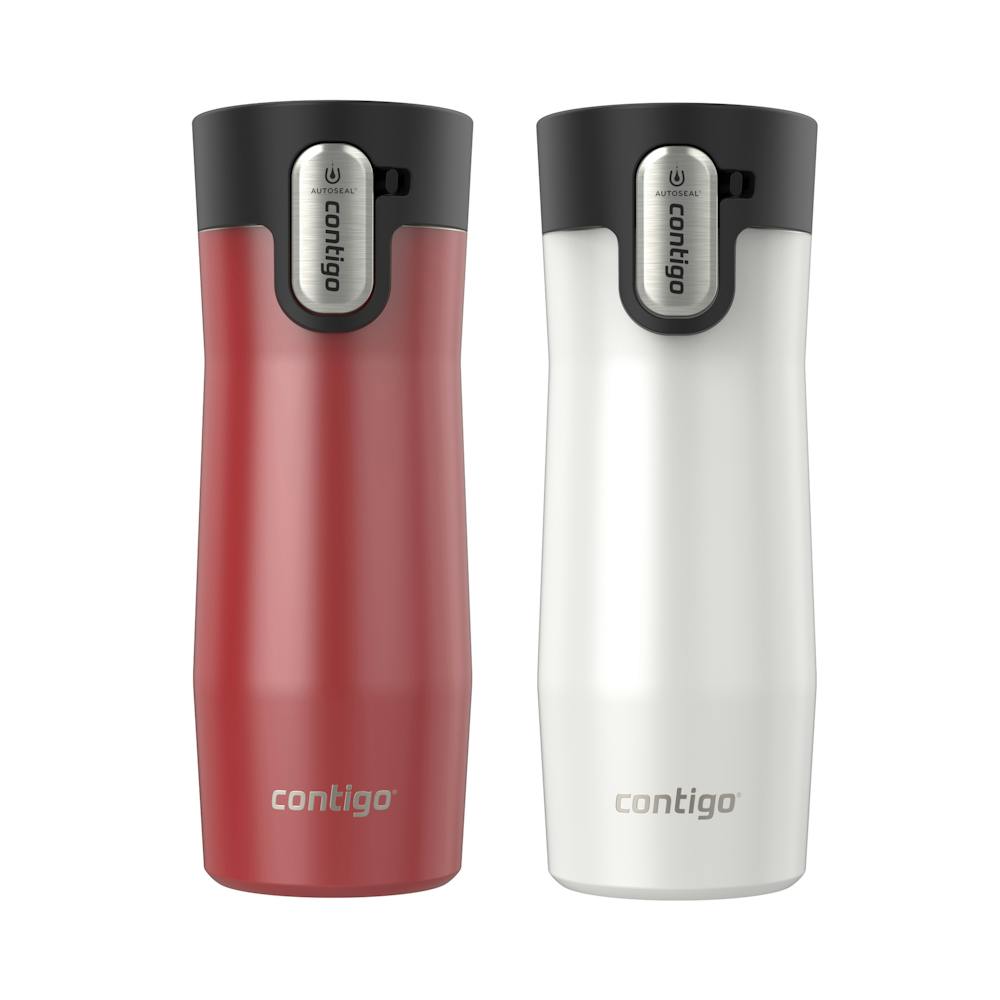 Contigo® AUTOSEAL® West Loop Vacuum-Insulated Stainless Steel Travel Mug with Easy-Clean Lid, 16 oz, 2-Pack (13TT)