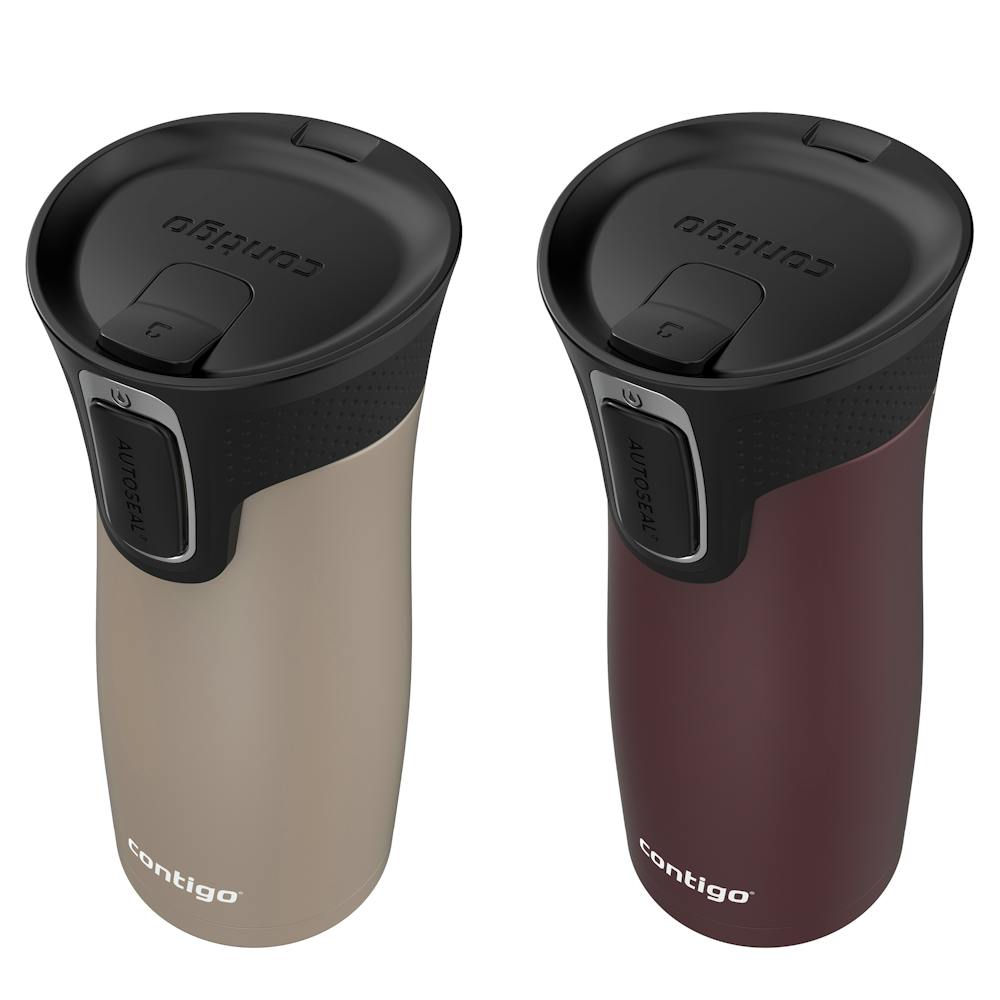 Contigo® West Loop 2.0 Leak-Proof Spill-Proof Insulated Stainless Steel Travel Mug, 16oz., 2 Pack (I7OV)