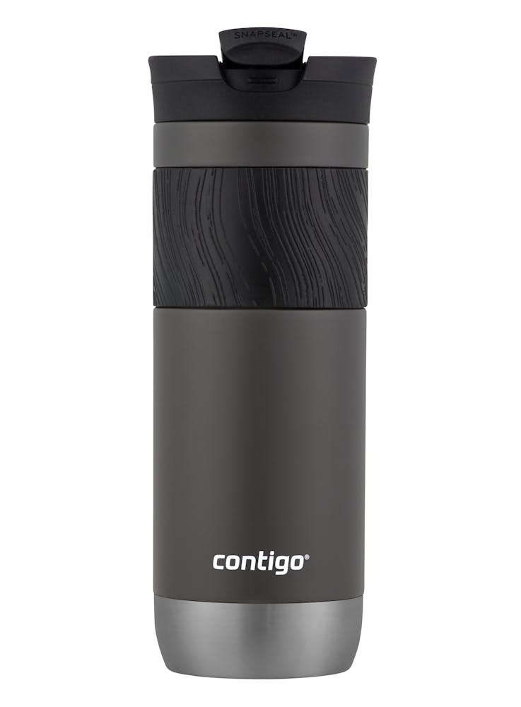 Contigo® SNAPSEAL™ Insulated Stainless Steel Travel Mug with Grip, 20oz., Blue Corn Transparent Satin & Midnight Berry (I8IP)
