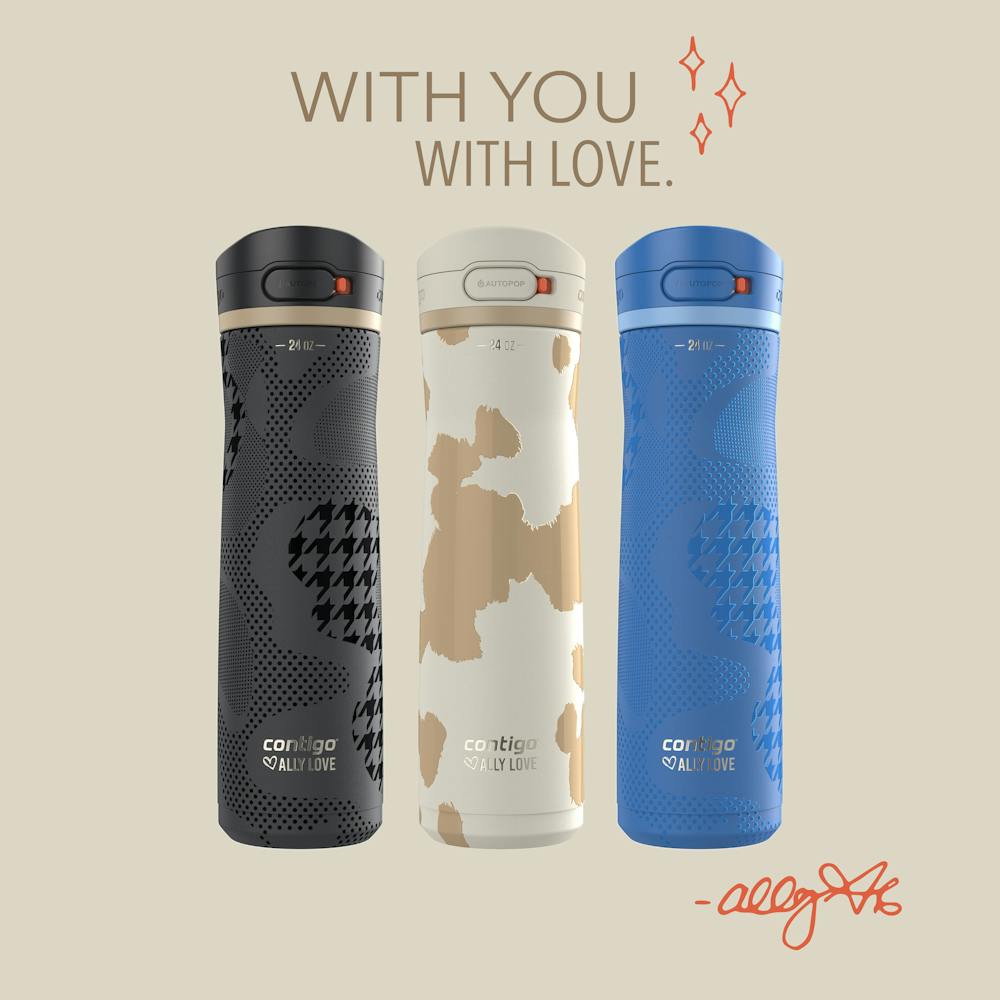 Contigo® x Ally Love Jackson Chill 2.0 Stainless Steel Water Bottle with AUTOPOP® Lid, 24oz (IXAR)