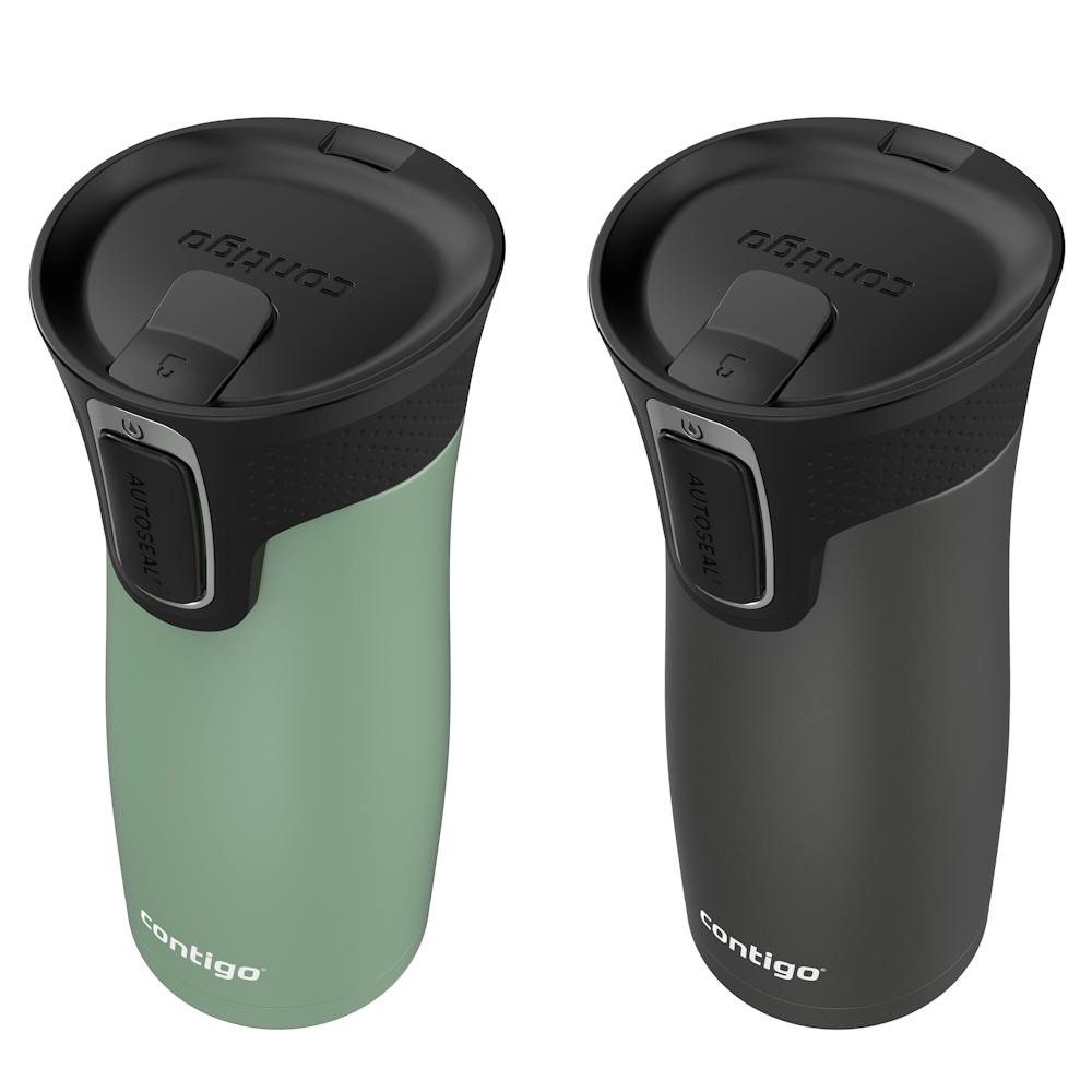 Contigo® West Loop 2.0 Leak-Proof Spill-Proof Insulated Stainless Steel Travel Mug, 16oz., 2 Pack (I7OV)
