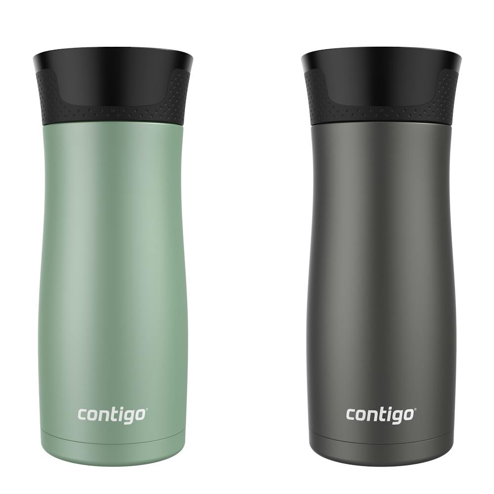 Contigo® West Loop 2.0 Leak-Proof Spill-Proof Insulated Stainless Steel Travel Mug, 16oz., 2 Pack (I7OV)