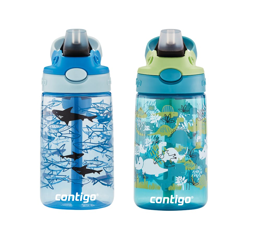 Contigo® Kids Straw Water Bottle with AUTOSPOUT® Lid, 14oz., 2 Pack (40SS)
