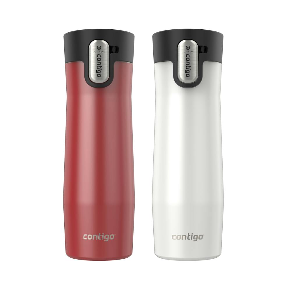 Contigo® AUTOSEAL® West Loop Vacuum-Insulated Stainless Steel Travel Mug with Easy-Clean Lid, 20 oz, 2-Pack (9LZZ)
