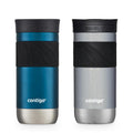 Contigo® SNAPSEAL™ Insulated Stainless Steel Travel Mug with Grip, 16oz., Blueberry Transparent Satin & Gold Morel (PGQF)