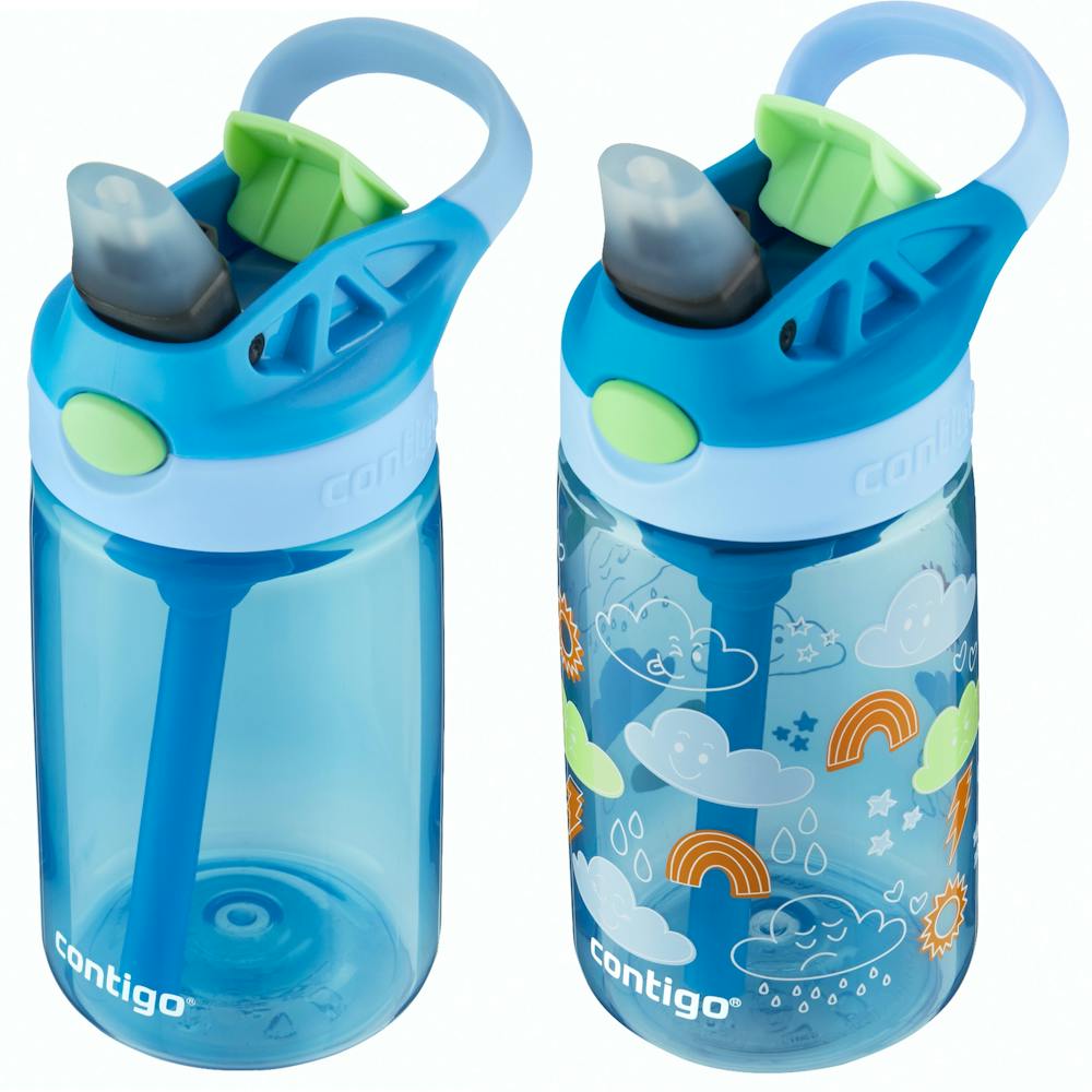 Contigo® Kids Water Bottle with Redesigned AUTOSPOUT® Straw, 14 oz, 2 pack (KNS0)